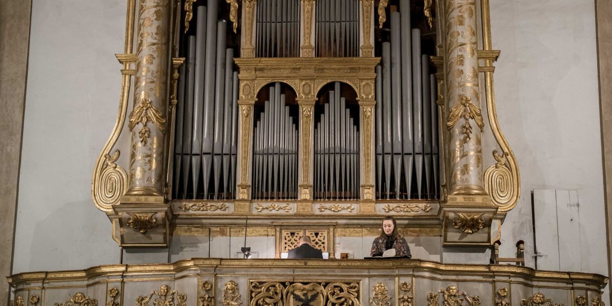 MiriamFeuersingerTobiasLindner_MozartVerona_07.01.23_FotoMascalzoni_0043 L'organo originale di San Tomaso, suonato da Mozart nel 1770.