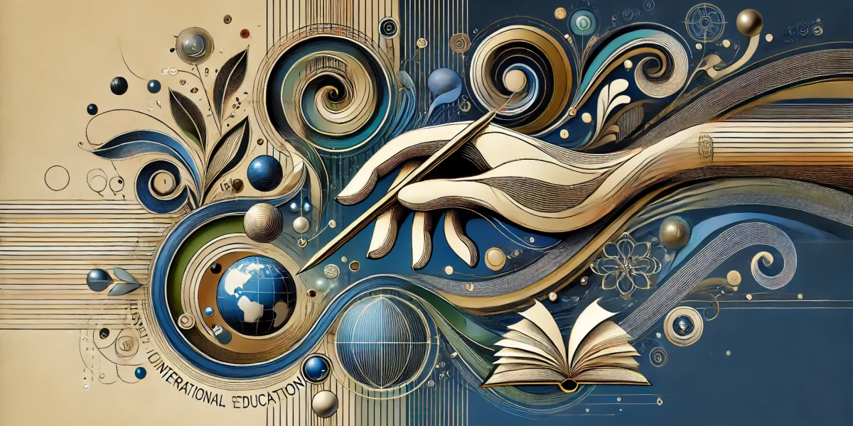 DALL·E 2024-10-21 13.09.32 - A refined, abstract, and minimalist image with a more elaborate and elegant design, focusing on international cooperation in education. The image shou DALL·E 2024-10-21 13.09.32 - A refined, abstract, and minimalist image with a more elaborate and elegant design, focusing on international cooperation in education. The image shou
